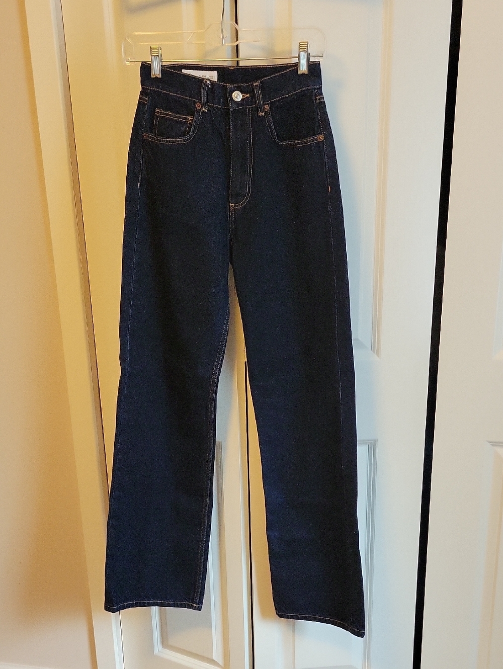Zara Dark Indigo, Straight, High Waist